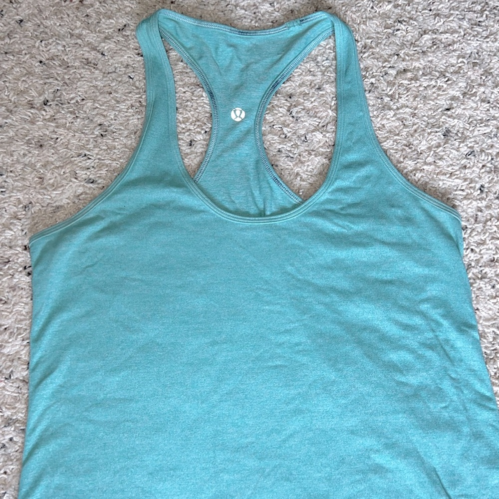 lululemon athletica Mint Green Racerback Tank Top